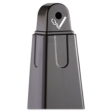 Rubbermaid® Commercial Groundskeeper Cigarette Waste Collector, Pyramid, 1 Gal, Plastic-steel, Black freeshipping - TVN Wholesale